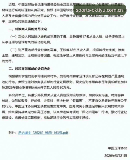 中国足协第三批禁足名单详解：17人终身禁赛，48人受罚